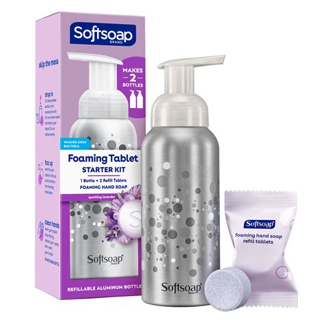 Softsoap Foaming Hand Soap Tablets Starter Kit Sparkling Lavender 2