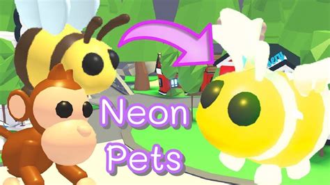 Making A Neon Pet In Adopt Me 2 Neons 🤩 Neon Bee And Neon Monkey