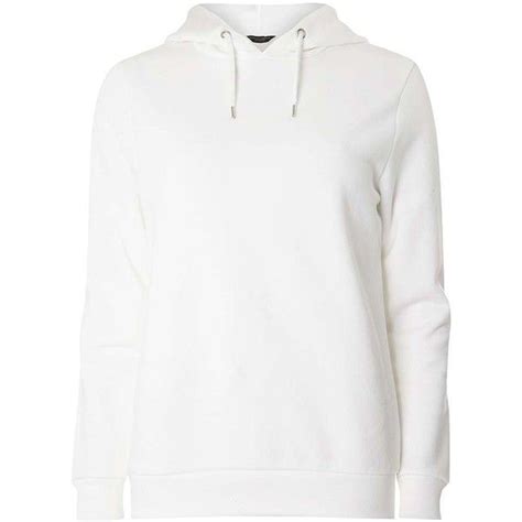 Dorothy Perkins White Plain Hoodie £28 Liked On Polyvore Featuring Tops Hoodies White Swea