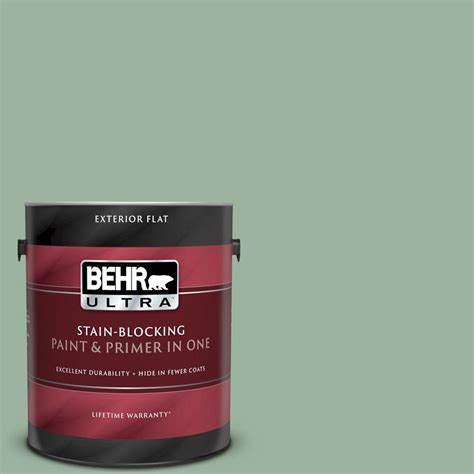 Behr Ultra 1 Gal S410 4 Copper Patina Flat Exterior Paint And Primer