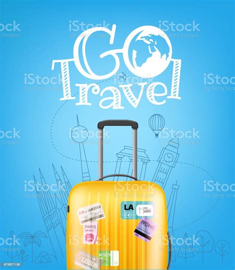 Vacation Travelling Concept With Pins Vector Travel Illustration With