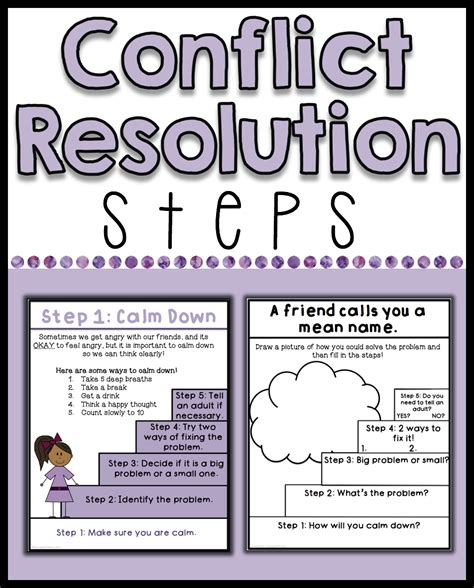 Conflict Resolution Worksheets And Posters Conflict Resolution