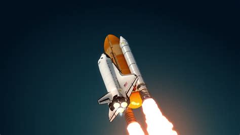 Space Shuttle Take Off 3d Animation Stock Footage Video 100 Royalty