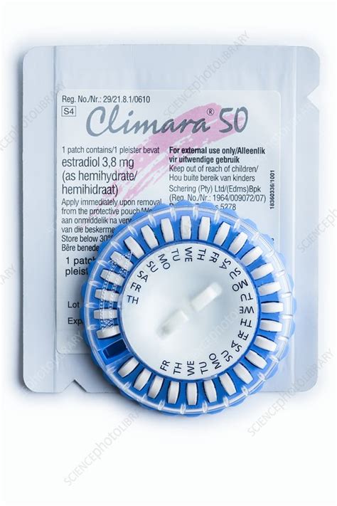 Hormone Replacement Therapy Patch And Pills Stock Image C0476150