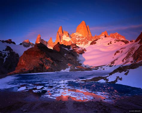 Monte Fitz Roy Alpenglow Patagonia Argentina Mountain Photography