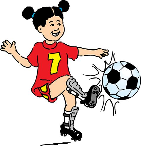 Футболист Девочка Женский Пол Бесплатная векторная графика на Pixabay