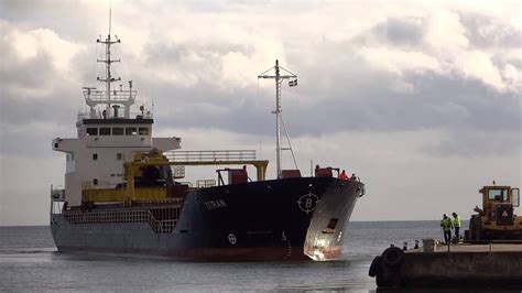 Cargo Ship Titran In Bergkvara South Of Kalmar Sweden Youtube