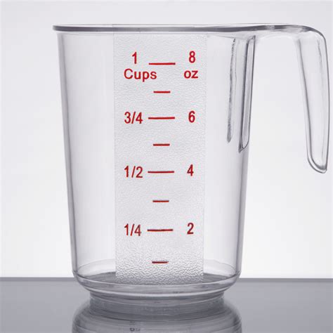 1 cup di frutta candita = 225 grammi. Choice 1 Cup Clear Plastic Measuring Cup with Gradations