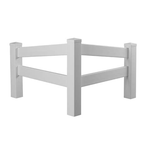 This form can calculate the entire list of materials needed to construct a split rail fence (except concrete) and total price. Ply Gem 4 ft. H x 4 ft. W White Vinyl Angled Fence Corner ...