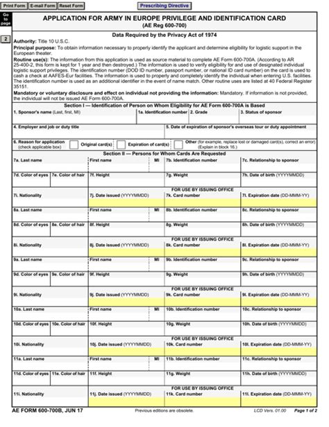 Ae Form 600 700b Fill Out Sign Online And Download Fillable Pdf
