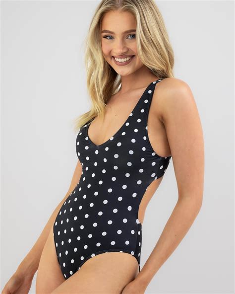 Topanga Dawn One Piece Swimsuit In Black White Fast Shipping Easy