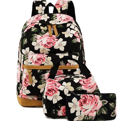 New Bluboon School Backpack Set Canvas Teen Girls Bookbags 14 Laptop