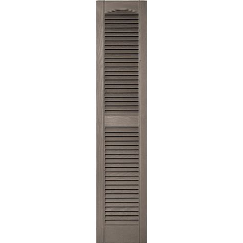 Choose from 15 colors · standard & custom sizes · free shipping Builders Edge 12 in. x 55 in. Louvered Vinyl Exterior ...