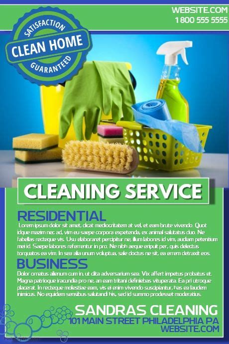 Cleaning Service Flyer Template Free Printable Templates