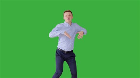 Dancing Man Isolated On Green Screen Stock Footage Sbv 307635381