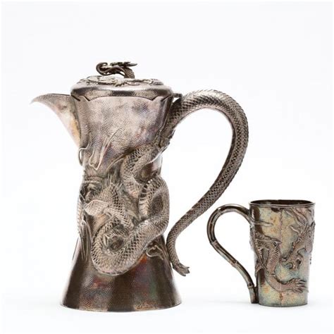 A Meiji Period Japanese Silver Pitcher And Cup Lot 1055 The May
