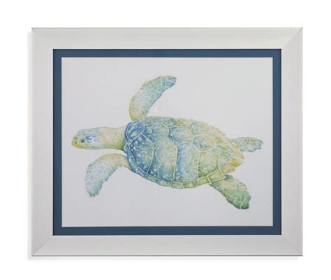 Bassett Mirror Tranquil Sea Turtle Ii Framed Painting Print Ocean