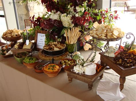 Trumpet Vine Catering Menus Appetizers Table Wine And Cheese Party