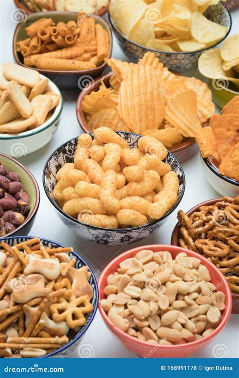 Salty Snacks Served As Party Food Stock Photo Image Of Salty