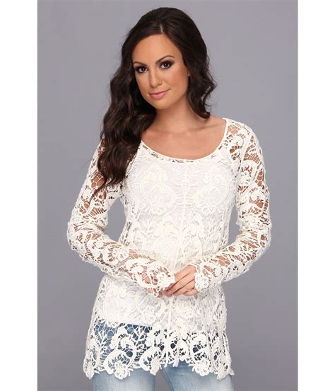 Lyst Stetson Crochet Lace Tunic In White