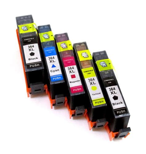 Appareils compatibles hp cartouche « hp cb316ee » hp 364. H03-MULTIPACK 5 CARTOUCHES 364 XL. 1 NOIRE 25ML+1 NOIRE ...