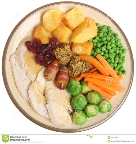 Mashed potatoes, au gratin potatoes, mac and cheese, various fruitcake is also traditional (and much ridiculed). Roast Turkey Christmas Dinner Stock Image - Image of ...