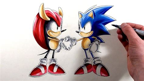 Drawing Sonic And Mighty Sonic Mania Plus Youtube