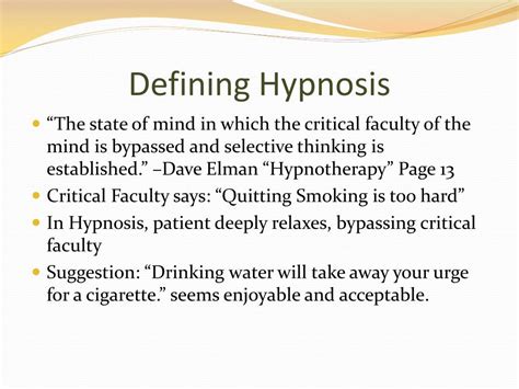Ppt The Psychology Of Hypnosis Powerpoint Presentation Free Download Id1547512