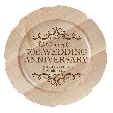 70th Anniversary T Personalized Anniversary Plate Etsy