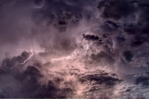Evil Cloudy Stormy Night Sky Stock Photo Image Of Clouds Flush