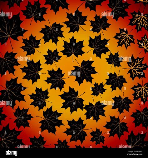 Autumn Background With Maples Leaves Stock Vector Image And Art Alamy