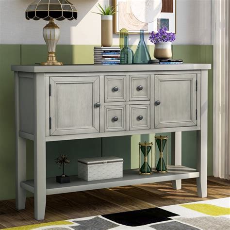 Maybe you would like to learn more about one of these? Buffet Sideboard, Tall Console Table with 4 Drawers and 2 ...