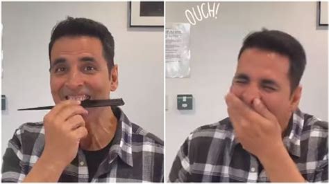Akshay Kumar Hurts Himself As He Tries To Play Music With His Teeth And