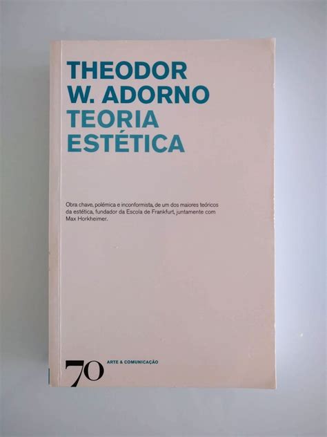 Teoria Estética Theodor Adorno Edições 70 Livro Edições 70 Usado