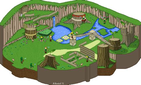 Fictional Cartography Kokiri Forest The Legend Of Zelda Ocarina Of
