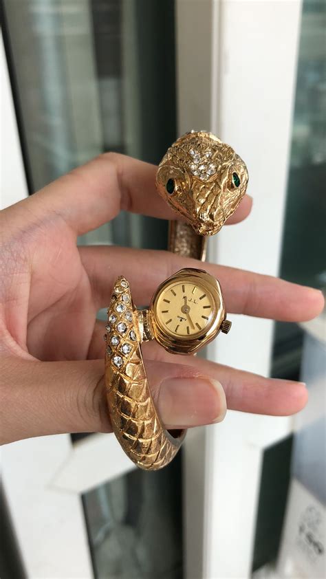 Kjl Snake Watch Vintage Vintage Watches Gold Watch Snake Accessories