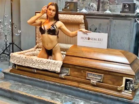 Semi Nude Models Pose With Coffins In Funeral Service Ad In Russia