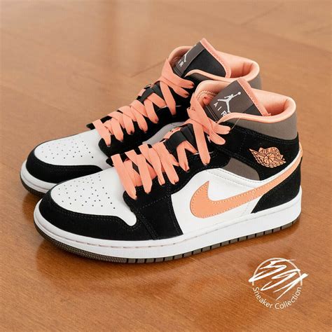 Nike Jordan 1 Mid Peach Mocha Dh0210 100 Women Size 6 8 Ebay