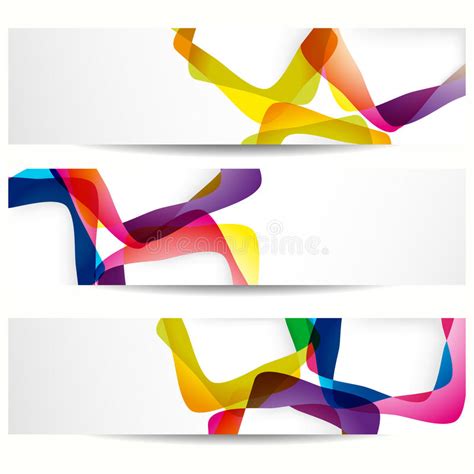 Set Of Abstract Banners Stock Vector Illustration Of Banner 19826505