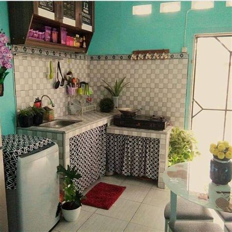 contoh model dapur minimalis sederhana lahan sempit foto desain rumah
