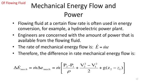 Mechanical Energy Of Flowing Fluid Youtube