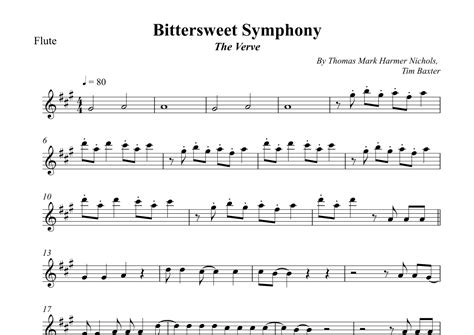 Bittersweet Symphony Arr Wesley S Silva Sheet Music Tim Baxter