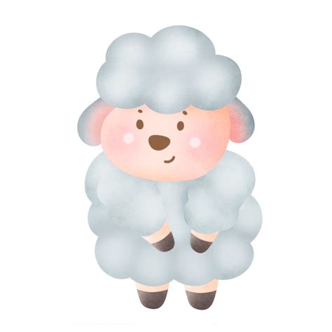 Watercolor Cute Sheep 8505452 Png