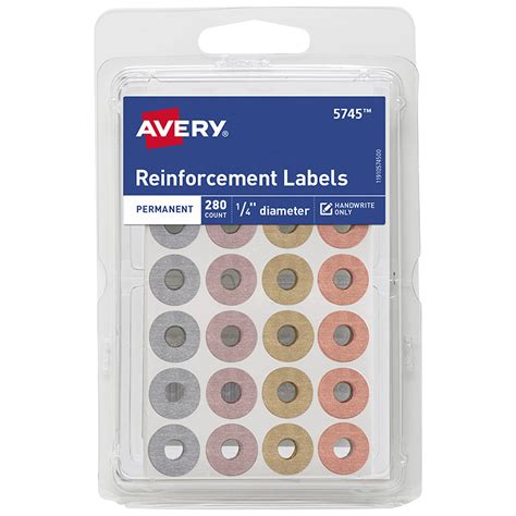 Buy Avery Self Adhesive Hole Reinforcement Stickers 14 Diameter Hole