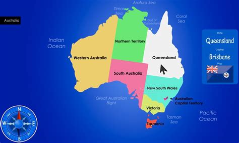 Largest Most Detailed Australia Map And Flag Travel Around The World