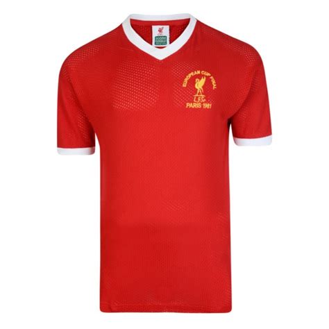The 1981 european cup final was an association football match between liverpool of england and real madrid of spain on 27 may 1981 at the parc des princes, paris, france. Buy Liverpool FC 1981 European Cup Final Retro Shirt ...