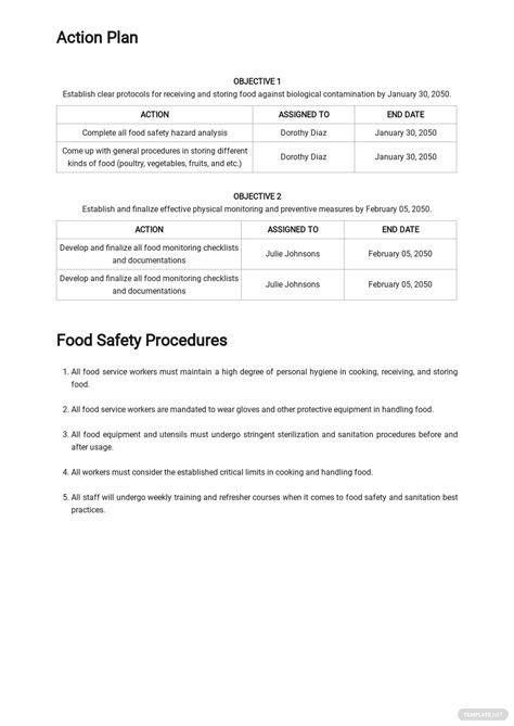 Free Haccp Plan Template Pdf Safetyculture