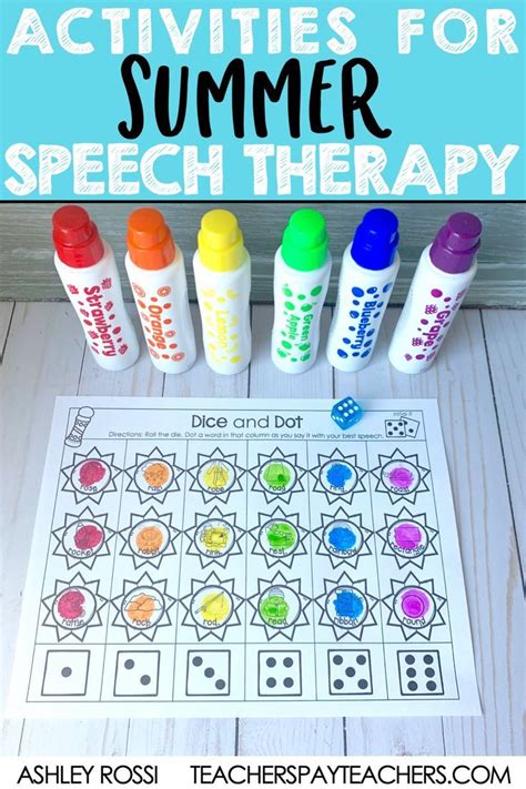 Download These No Prep Summer Activities For Speech Therapy
