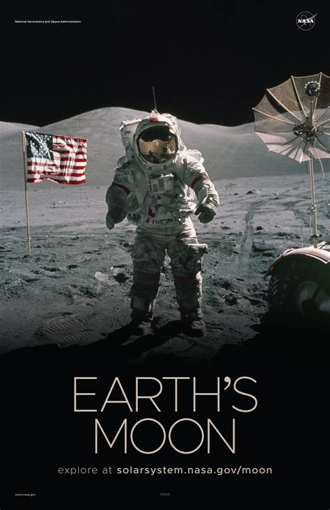 Earths Moon Poster Version B Nasa Solar System Exploration