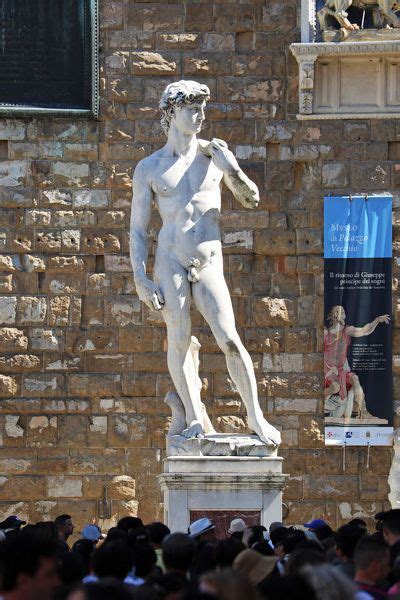 Print Of Copy Of The Michelangelos Statue Of David In The Piazza Della